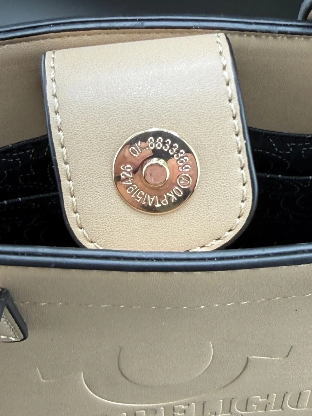 NEW True Religion Beige Tote Satchel Purse Crossbody Bag Horseshoe Logo Handbag